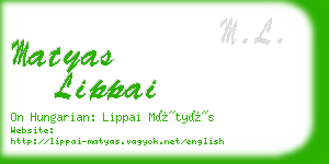 matyas lippai business card